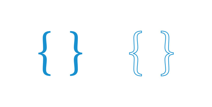 bracket Curly Brace Icon Vector.