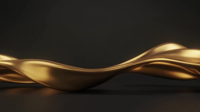 Luxury Golden Horizon Wave Minimal Abstract Motion Background