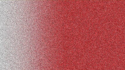 Fototapeta premium Close-up texture of vibrant red granular surface on gray concrete background