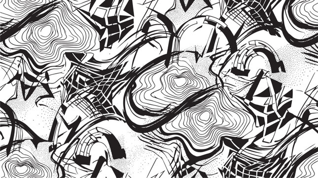 Abstract Architectural Geometric Seamless Pattern
