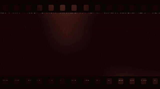 Vintage film strip background with realistic scratches dust and grain effects featuring a nostalgic sepia tone and cinematic flickering light for retro video production and editing