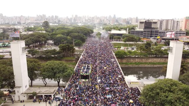 SAO PAULO, BRAZIL &ndash; JUNE 4, 2026 &mdash; The "March for Jesus" gathered thousands of believers in Sao Paulo during the Corpus Christi holiday. The Christian event was attended by religious leaders and polit