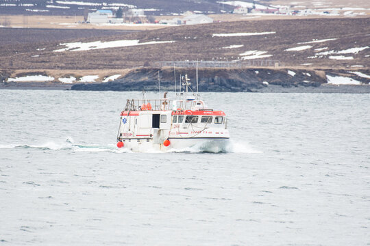 Fishing vessel Fanney sailing on the sea