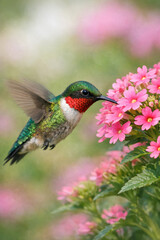 Obraz premium Hummingbird in Bloom