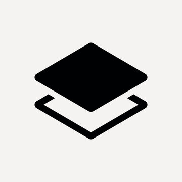 Abstract layered geometric icon, user interface vector