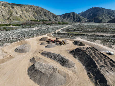 The Santa Ana Mill Creek Alluvial Fan Are Looking at the Mentone Quarry where rocks are harvested from the Deposited Soil long the San Andreas Fault