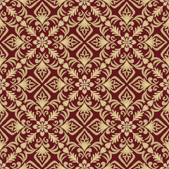 Fototapeta premium Damask Floral Seamless Pattern