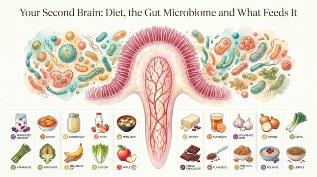 Your Second Brain: Diet, the Gut Microbiome and What Feeds It