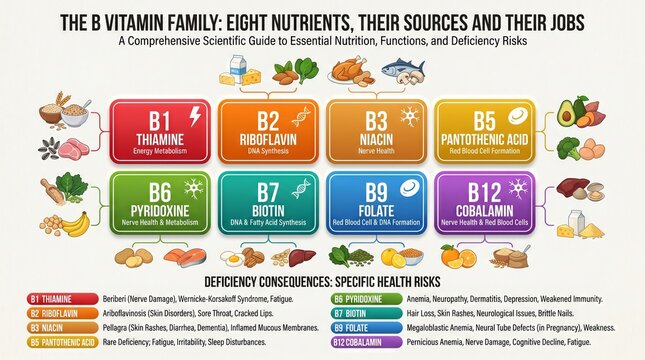 The B Vitamin Family: Eight Nutrients, Their Sources and Their Jobs