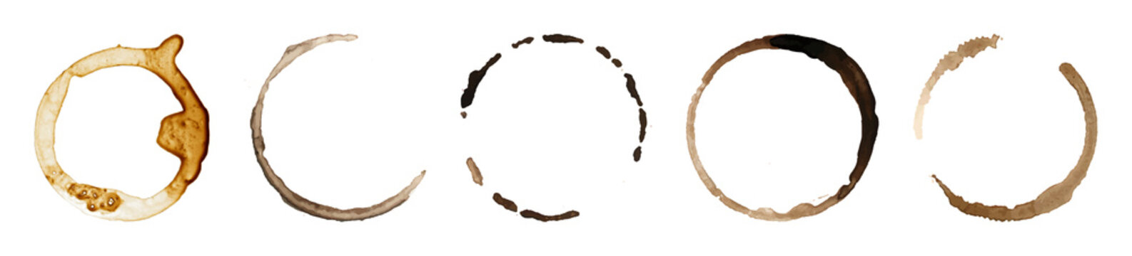 PNG Coffee stains on transparent background