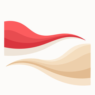 Abstract Red and Beige Waves