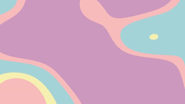 Soft pastel waves flow in gentle curves. Muted pinks, blues, and yellows blend harmoniously. No people, no animals, no plants appear. Ideal for backgrounds or abstract design projects
