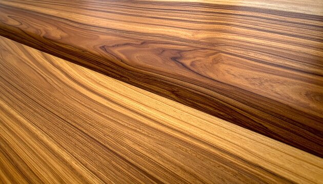 Close-up view of smooth, polished wood grain texture with warm brown tones and natural patterns.