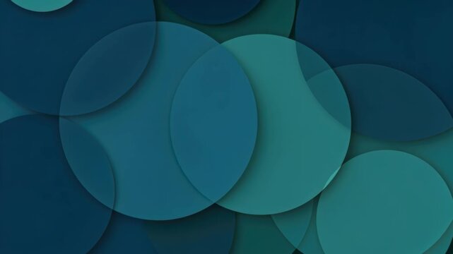 Abstract Circles Overlap: A modern graphic design featuring overlapping circles in shades of blue and teal, creating a sense of depth and visual interest.