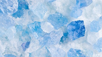 Obraz premium Fine Salt Crystal Surface with Blue Backlight