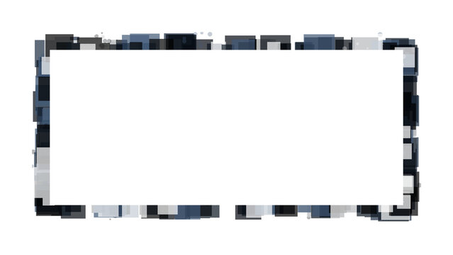 Frame border showcases a sequence of stacked dark rectangular blocks that create a structured and professional aesthetic for your digital content.
