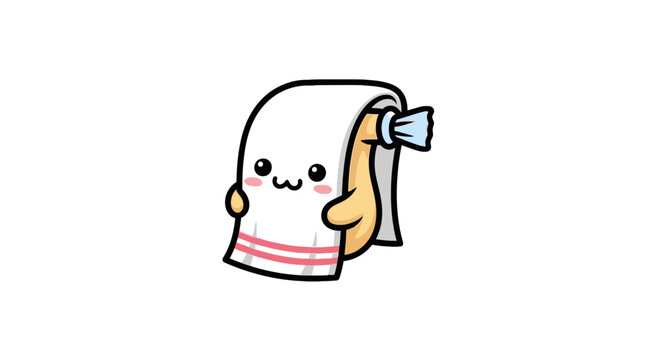 Cute cartoon character wrapped towel.