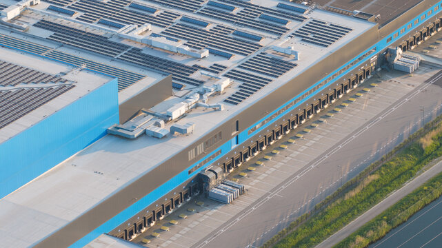 Waalwijk, Netherlands - 09 May 2026: Aerial View of Bol.com Fulfilment Center in Waalwijk