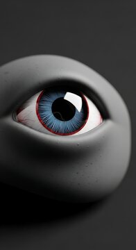 Close up of a colorful eye with intricate iris patterns.