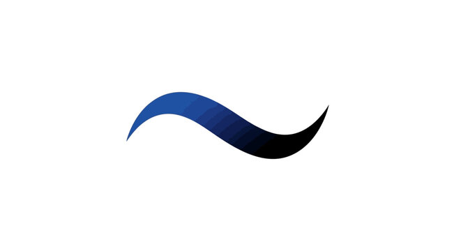 Blue Gradient Waveform Graphic Design Element.