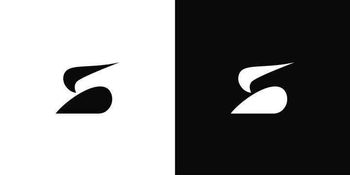 Unique and modern letter S initials logo design