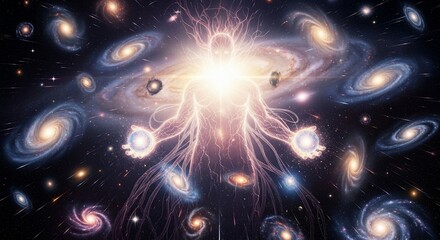 Cosmic being energy universe illustration