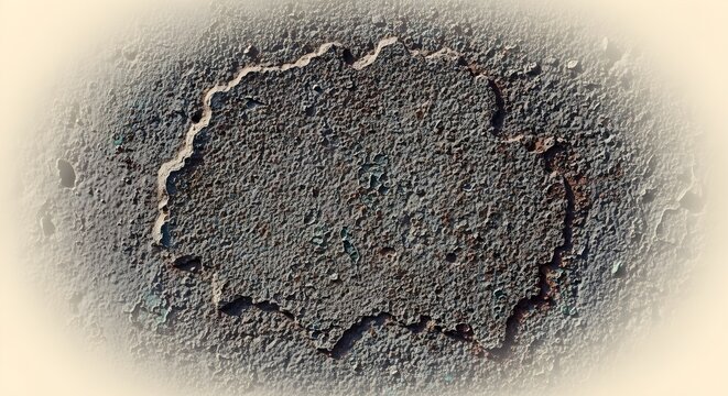 Textured rough surface with a weathered and worn appearance, showing intricate details of degradation and patina over time, creating a sense of age and history