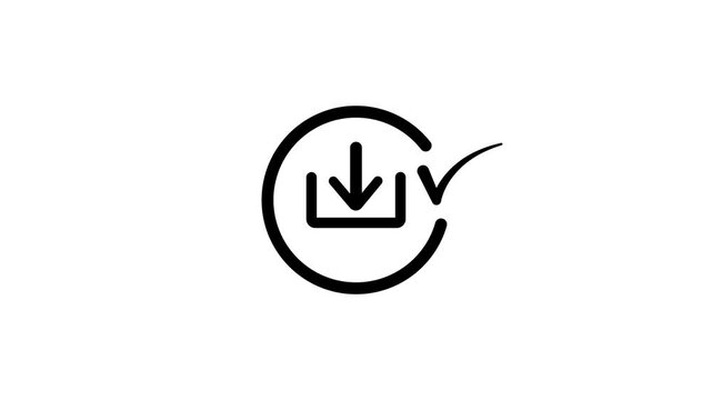 Circular loading animation with smooth clockwise rotation arrow symbol for web and user interface