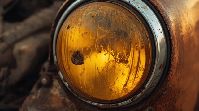 old car headlight