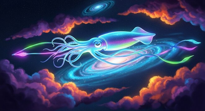 Cosmic squid illustration
