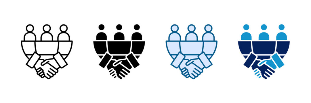 Multilateral Icon Set Multiple Style Collection