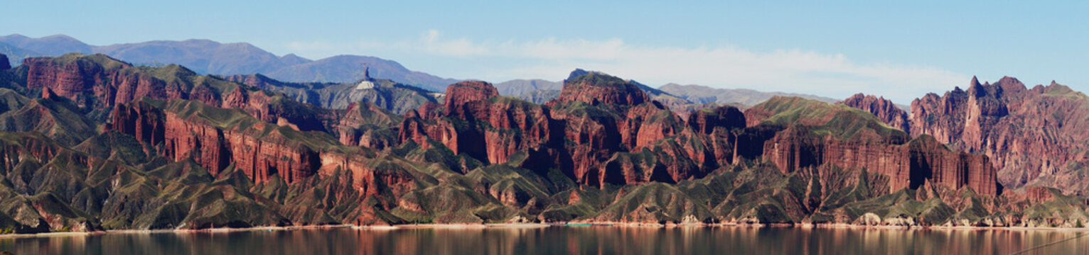 The panorama of Karst landform, Kanbula National Forest Park, Gansu Prov.., West China