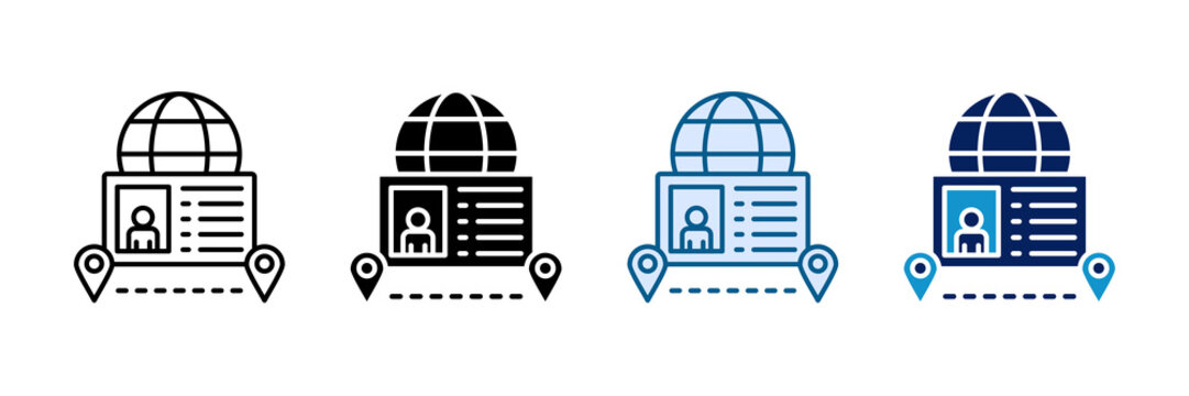Immigration Icon Set Multiple Style Collection