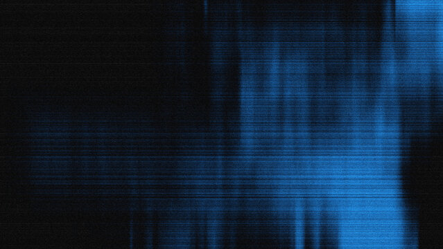 Abstract Blue Glitch Texture Background with Grain Noise Effect