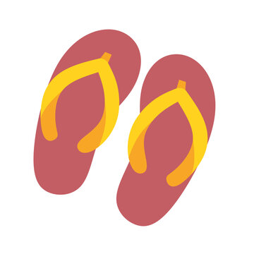 beach sandals vector illustration