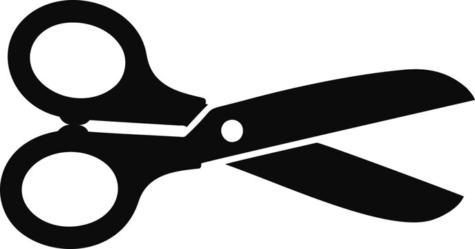 Scissor vector Flat Icon Design, cutting sign . black vectors, Scissors for cutting flat design, isolated on transparent background, used for mobile, app, logo design or UI.