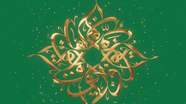 Arabic Calligraphy Golden Script Writing Brush Stroke
Animation CGI VFX Green Screen Chroma Key 4K