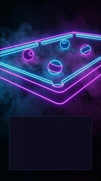 Billiard Poster Design with Pool Balls Cue Stick and Vintage Bar Atmosphere