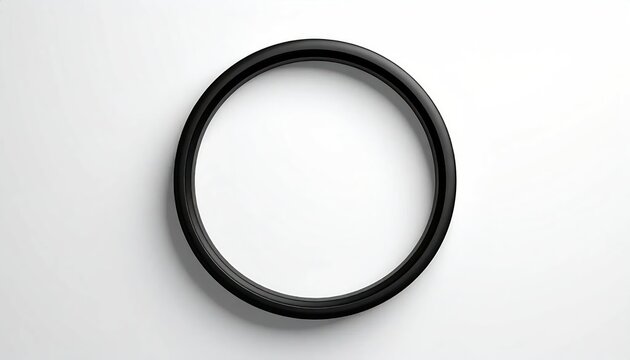 A Simple Minimalist Black Circle Isolated on a Clean White Background for Graphic Design Projects