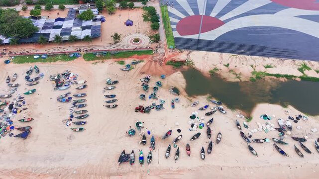 Exploring cong vien ven bien at ho tram with boats and art