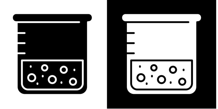 Beaker  Icon Set White Glyph Style Collection