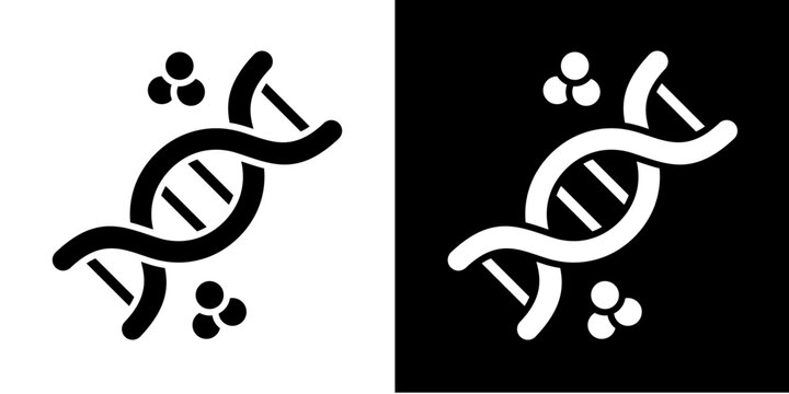 Dna  Icon Set White Glyph Style Collection