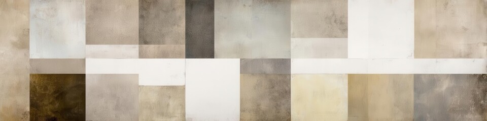 Fototapeta premium Abstract Geometric Canvas Modern Neutral Color Blocks