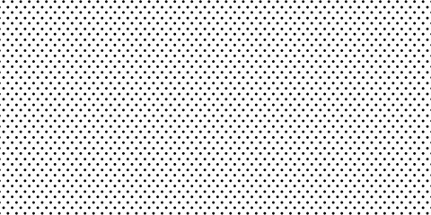 Black polka dot pattern on white background, seamless minimalist dots texture, classic pop art comic style vector illustration © imaamut