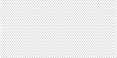 Black polka dot pattern on white background, seamless minimalist dots texture, classic pop art comic style vector illustration © imaamut