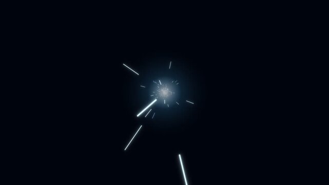 Sci-fi hyperspace warp speed jump with glowing blue light streaks