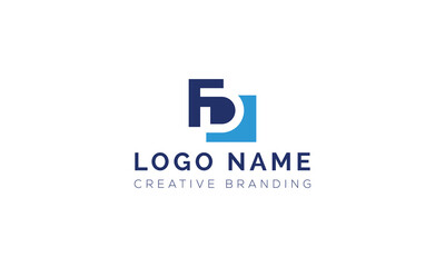 Obraz premium Fd monogram letter logo design template with monogram corporate branding