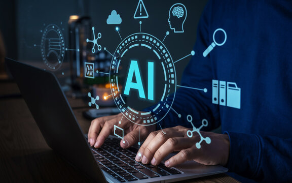 Artificial intelligence, AI, coding, technology, innovation, futuristic, digital, person, computer, programming