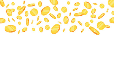 Falling Gold Coins: A shower of golden coins cascades downwards, symbolizing wealth, fortune, and the excitement of unexpected gains. © Salman