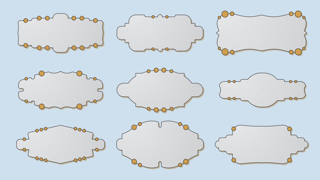 Vintage Vector Frame Collection with Decorative Labels and Retro Borders